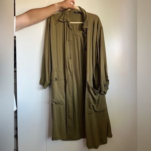 Zara Olive Trench Coat